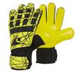 Leopard GK Gloves SR SORT/GUL 10x Keeperhansker med Flat Cut
