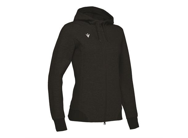 Lyre Full Zip Hooded Jacket W BLK S Hettejakke i bomullsmiks til dame 