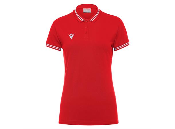 Hambo Polo Dame RØD/HVIT M Poloskjorte i bomull til dame 